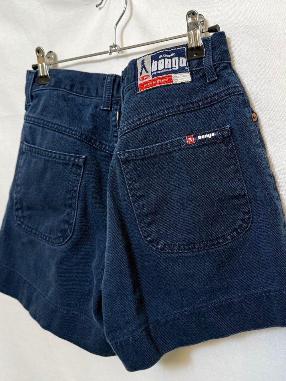 Vintage Bongo navy denim shorts